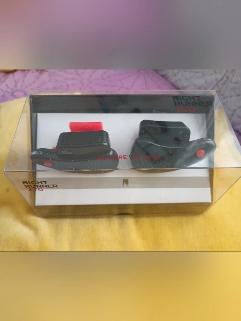 Night Runner 270 LED Shoe Lights - Black with Red Accent